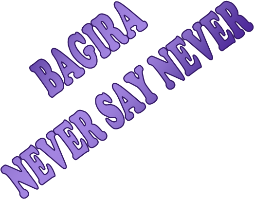 BAGIRA
NEVER SAY NEVER